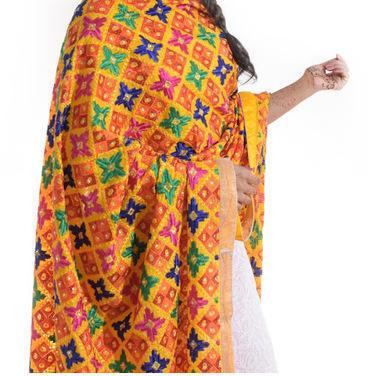 Cotton Ladies Phulkari Dupatta, Feature : Shrink Resistance, Skin Friendly