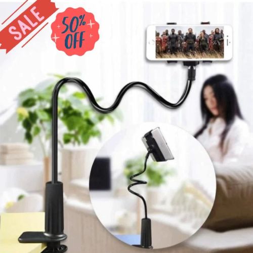 Polished Aluminium Alloy+ABS Gooseneck Bed Phone Holder, Color : Black, Grey, White