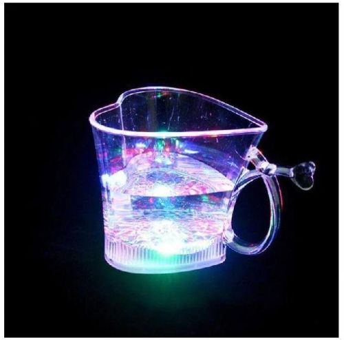 Heart Shape Activated Blinking LED Glass Cup