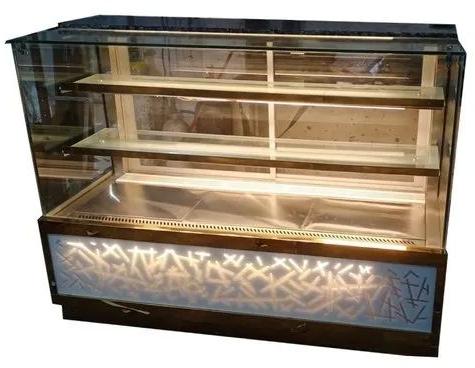 Rectangular Refrigerator Ice Cream Display Counter, For Shop Use, Feature : Fine Finishing, Good Quality