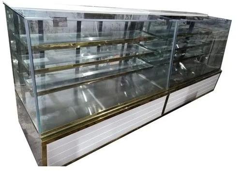 Glass Shop Refrigerator Display Counter, Shape : Rectangular, Square