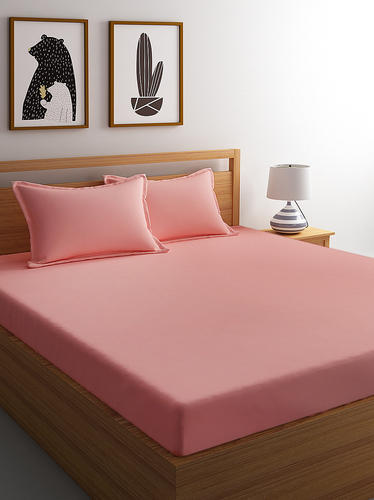 Cotton Plain Bed Sheet, For Hotel, Home, Feature : Soft, Anti Shrink