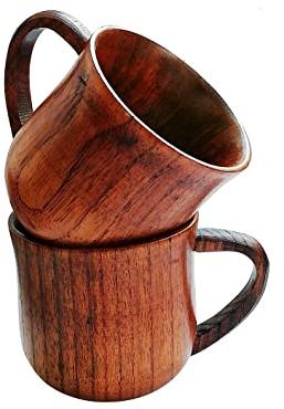 Round Wooden Cups, For Coffee, Tea, Style : Anitque