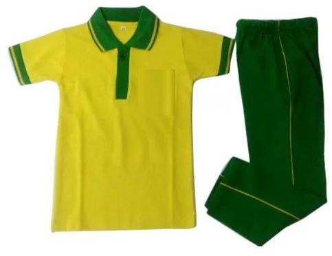 Girls School Half Sleeve Tracksuit, Size : M, XL, XS