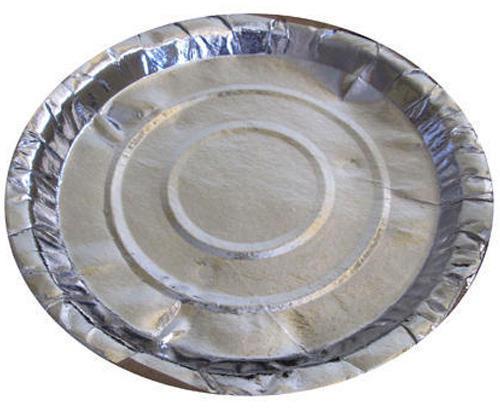 Round Silver Paper Plate, For Event, Nasta, Party, Snacks, Size : 12 Inch