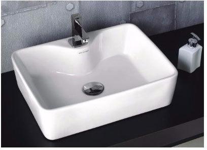 Ceramic Plain Table Top Wash Basin, Size : 480 X 370 X 130 Mm