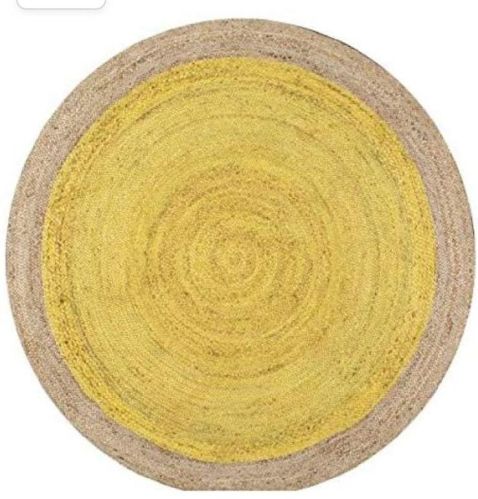 Oval Sonia Collections Handmade Woven Jute Rug, For Long Life, Size : 8X8 Feet, 9X9 Feet, 10X10 Feet