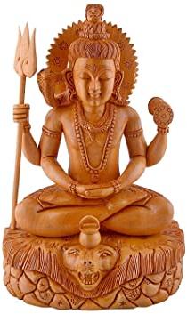 Polished Wooden Shiva Statue, For Religious Purpose, Size In Feet : 8 Feet