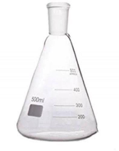 Plain Glass Conical Flask With Socket, Packaging Type : Paper Box