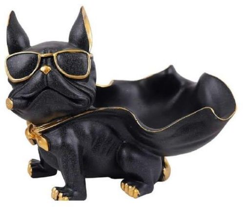 Black Bulldog Statue, For Decoration, Size : 6X12 Inch