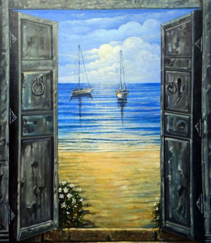 Decorative Door Of Opportunities Painting, Feature : Elegant Attraction, Fine Finish