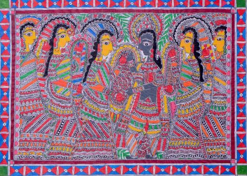 Decorative Madhubani Painting, For Home Decoration, Frame Type : Framed