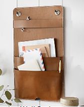 Polished Leather Wall Pocket, Size : 18x8 Cm