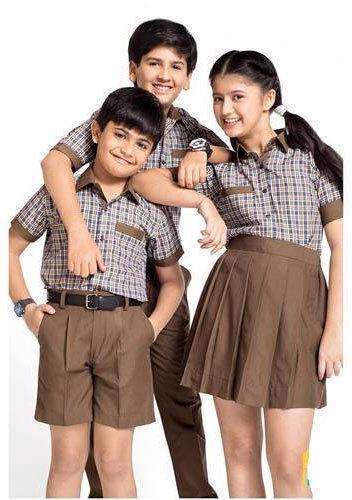 Cotton School Uniform, Size : Medium, Small
