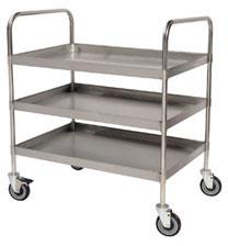 Stainless Steel Coated Utility Cart, For Moving Goods, Shape : Rectangular