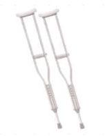 Polished Walking Crutches, For Clinical Use, Pattern : Plain, Shaped