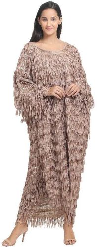 Georgette Tassel Drape Dress, Packaging Type : Packet, Poly Bag