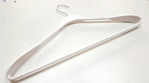 Coated Polished Top Shoulder Plastic Hanger, Color : Multicolor