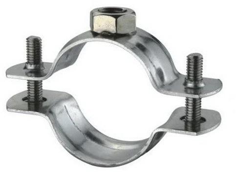 Round Stainless Steel Pipe Clamps, Color : Silver