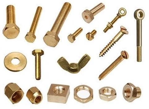 Polished Alloy C36000 Brass Fasteners, For Hardware Fitting, Size : Standard