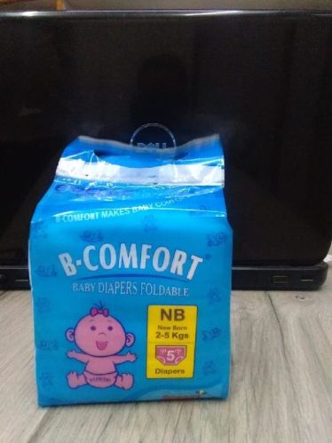 B COMFORT BABY DIAPER TAPED 5 PCS