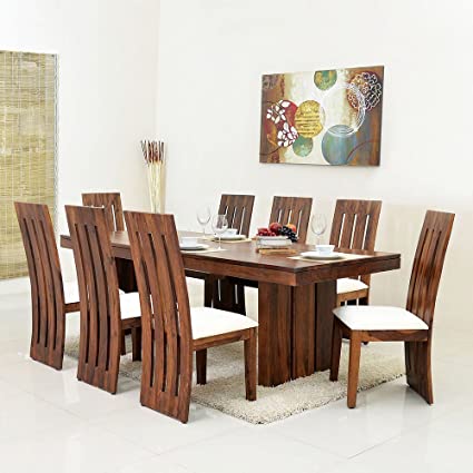 8 Seater Wooden Dining Table Set