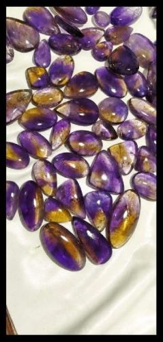 Polished Ametrine Cabochon Gemstone, For Jewellery, Feature : Anti Corrosive, Colorful Pattern, Durable