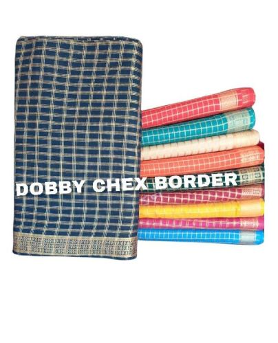 Checked Dobby Chex Border Fabric, Specialities : Shrink-Resistant