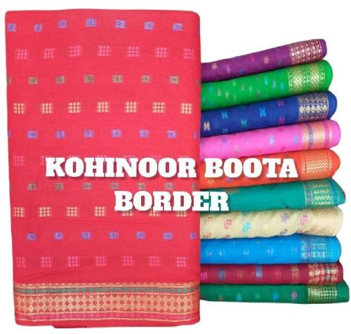 Kohinoor Boota Border Cotton Fabric, Specialities : Shrink-Resistant