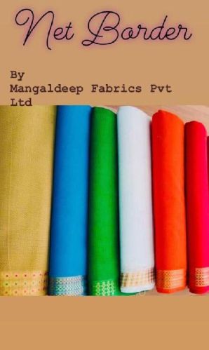 Plain Net Border Cotton Fabric, Specialities : Shrink-Resistant