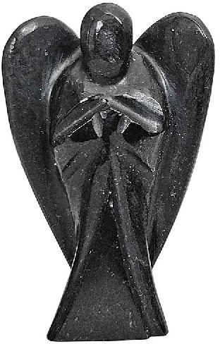 Stone Polished Black Tourmaline Angel Statue, For Home, Office, Shops, Feature : Fine Finishing, High Quality