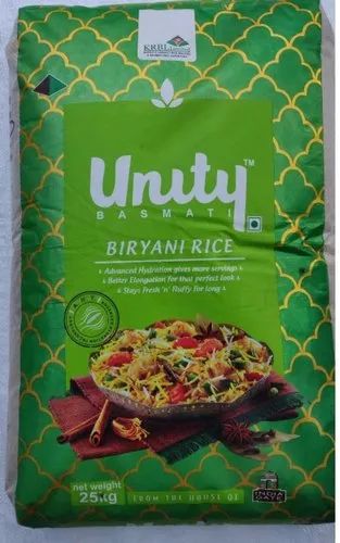 30 Kg Unity Basmati Biryani Rice Green Bag