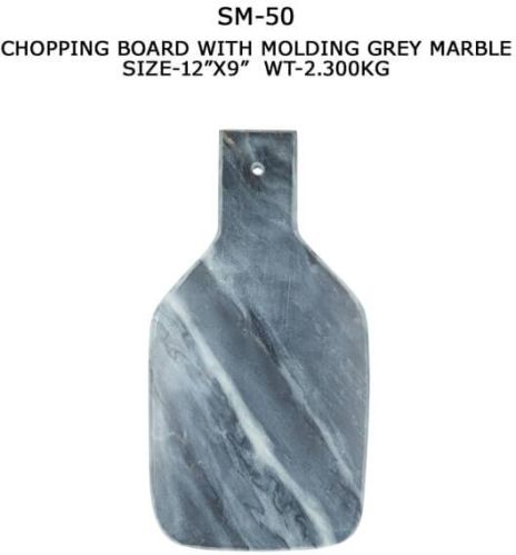 Molding Grey Marble Chopping Board, For Kitchen, Size : 12x9 Inch