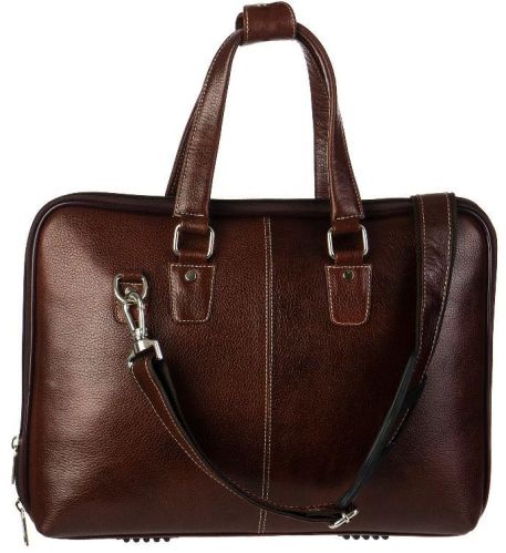 Unisex Brown Leather Bag