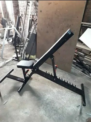 Polished Steel Adjustable Bench, For Gym