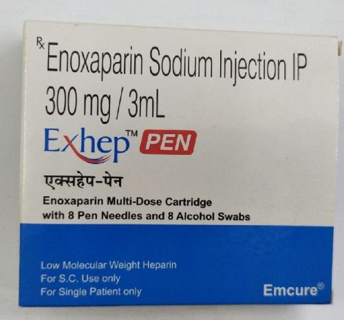 Exhep Pen Injection, Composition : Enoxaparin 300MG