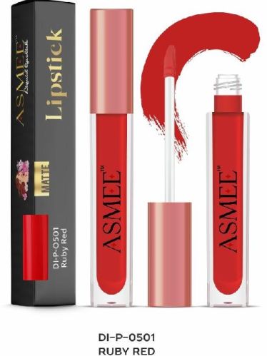 Asmee Liquid Matte Lipstick-Ruby Red, Feature : Moisturizing, Softness, Water Proof