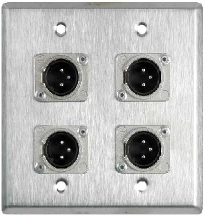 XLR 4 Hole Wall Plate For MIC