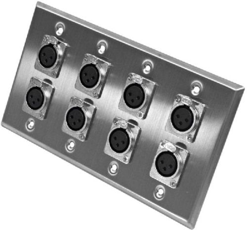 XLR 8 Hole Wall Plate For Electrical Use, MIC