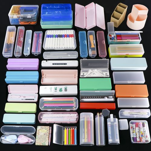 Plain Multifunction Pencil Plastic School Stationery Box