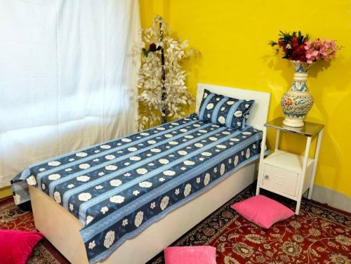Floral Cotton Printed Single Bed Sheet, Technics : Machine Made