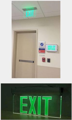 Rectangle LED Exit Sign Board, Tube Chip Color : Green