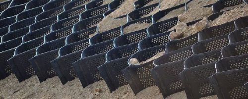 HDPE PP Geocell, For Erosion Control, Ground Stabilization, Slope/Channel Protection, Feature : Long Life