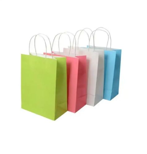 Solid Print Plain Paper Bags, For Retail Outlets, Gifting, Event, Paper Type : Bleached Kraft, Maplitho