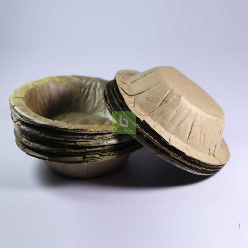 7 Inch Sal Leaf Bowls, Color : Green