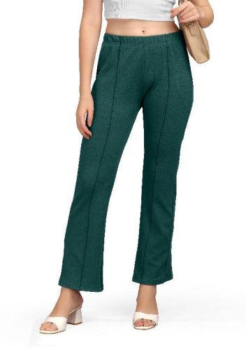 Plain Ladies Green Lycra Trousers, Feature : Anti-Wrinkle, Attractive Design, Comfortable