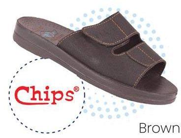 Cotton Fabric Plain #3114 Chips Mens Slipper, Outsole Material : PU
