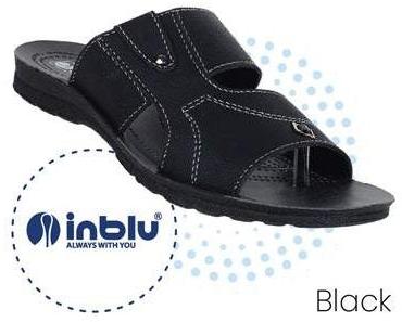 Plain Leather Cotton Fabric #GR02 Inblu Mens Slipper, Outsole Material : PU