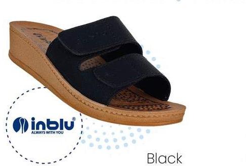 Leather Cotton Fabric Plain #WO06 Inblu Women Slipper, Size : 36-41