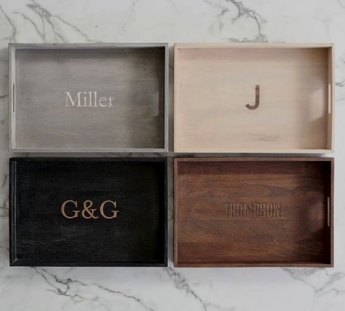 Square Polished Wood Decorative Trays, For Decoration, Size : Standard